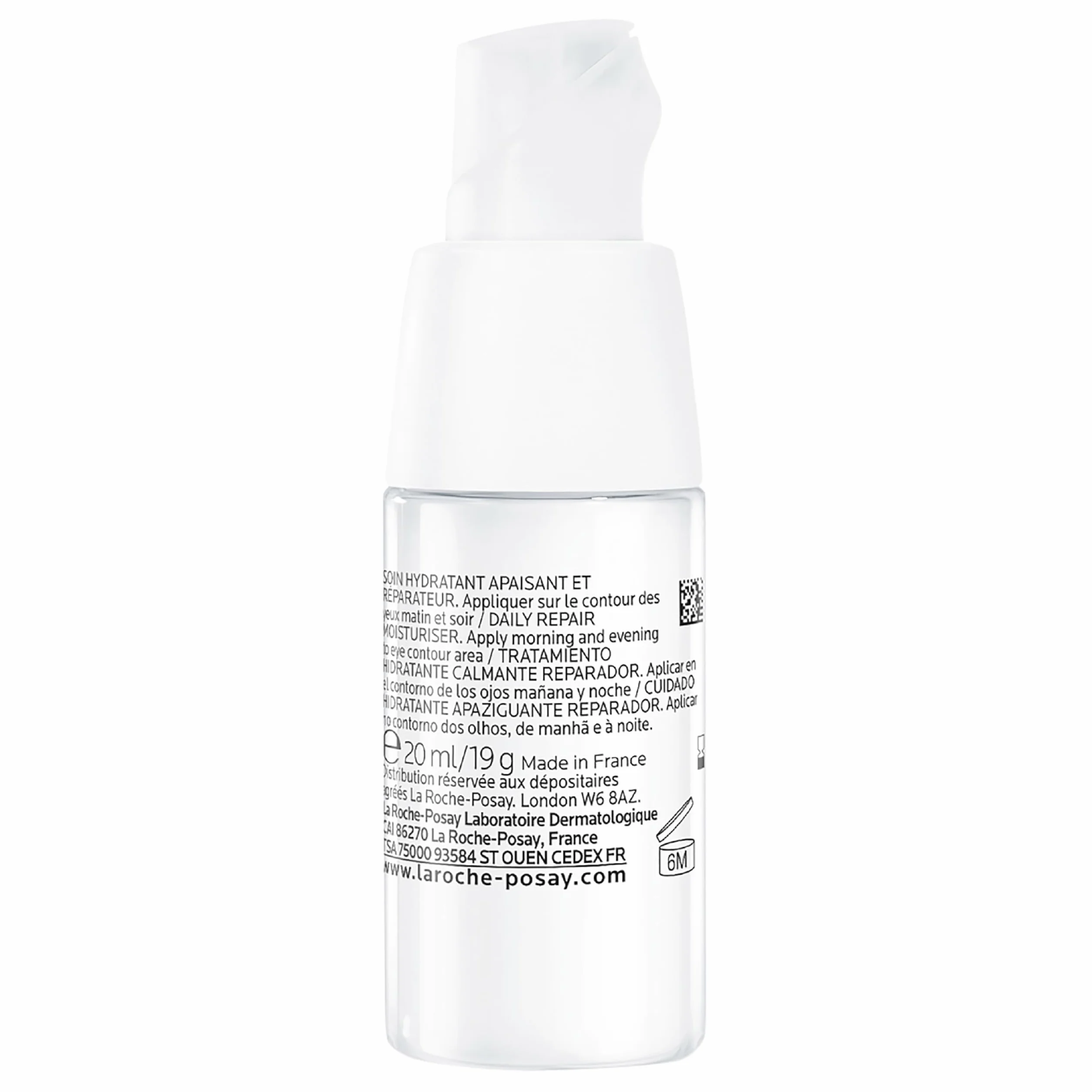 La Roche-Posay Toleriane Dermallergo, Trattamento Contorno Occhi Lenitivo, Per Pelle con Allergie, Idratante, Formula con Sphingobioma, Niacinamide, Neurosensine, Glicerina, Burro di Karité, 20ml