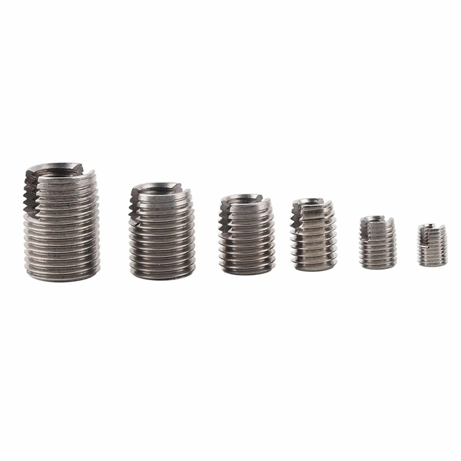 Inserti filettati autofilettanti in acciaio inossidabile, kit M3 M4 M5 M6 M8 M10 M12, 50 pezzi