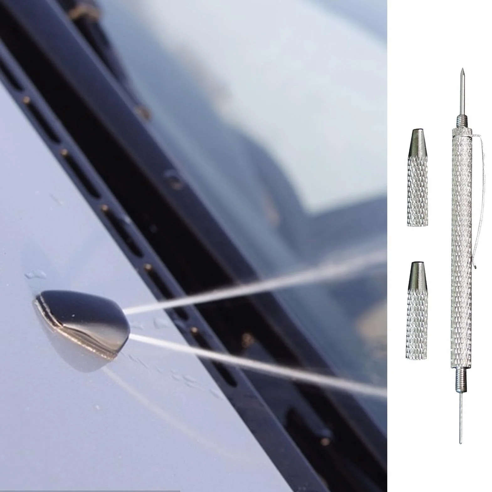 Utensile manuale 2 in 1 per regolazione ugello parabrezza – Ricambio tergicristallo rimozione blocco