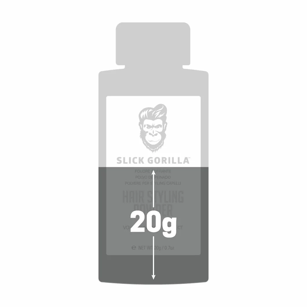 Slick Gorilla Polvere per Capelli Uomo 20 ml Volumizzante Finish Opaco Tenuta 24 Ore