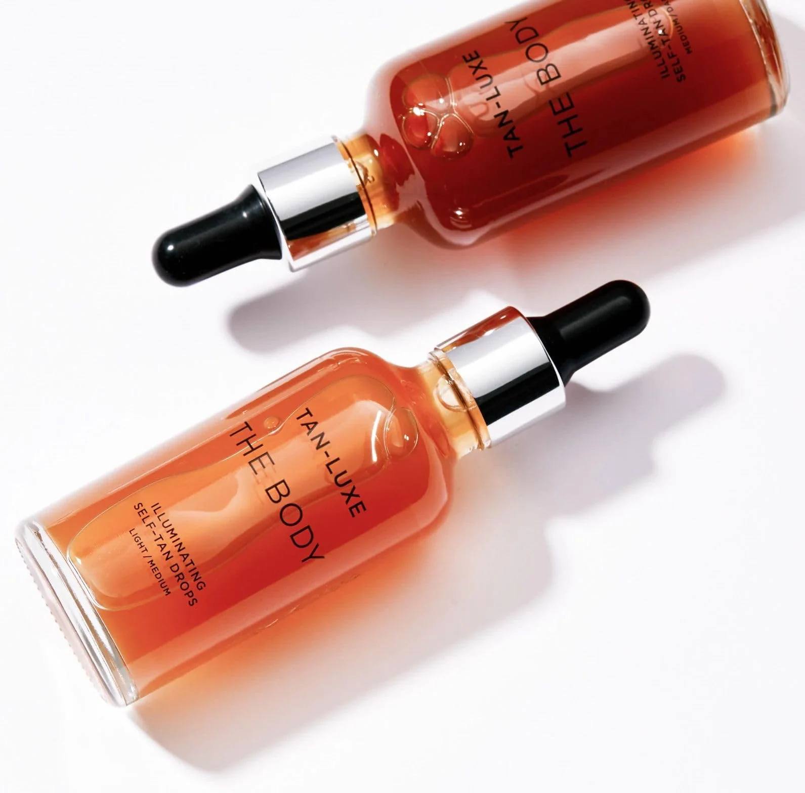 TAN-LUXE THE BODY - gocce di abbronzatura finte, medie (15 ml) aggiungono gocce abbronzanti alla cura della pelle per abbronzatura personalizzata del corpo, cruelty free e vegano
