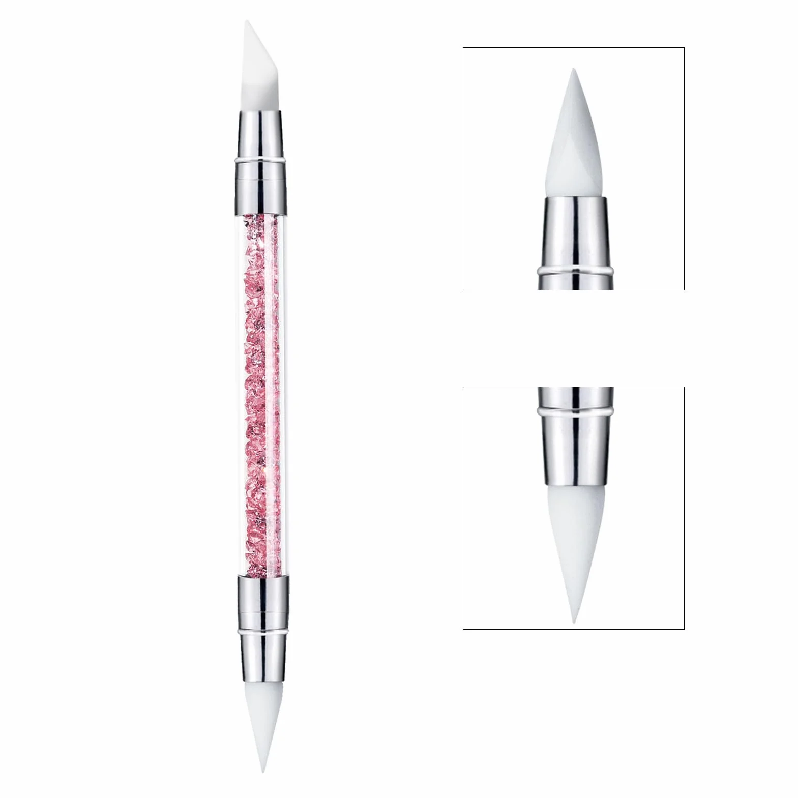 Pennelli In Silicone Per Unghie, Silicone nail arts Sculpture Pen, Pennelli In nail arts Con Due Punte Pennello, Pennelli In nail arts Gel Scultura Penna Per Unghie In Gel Strumenti Per nail arts