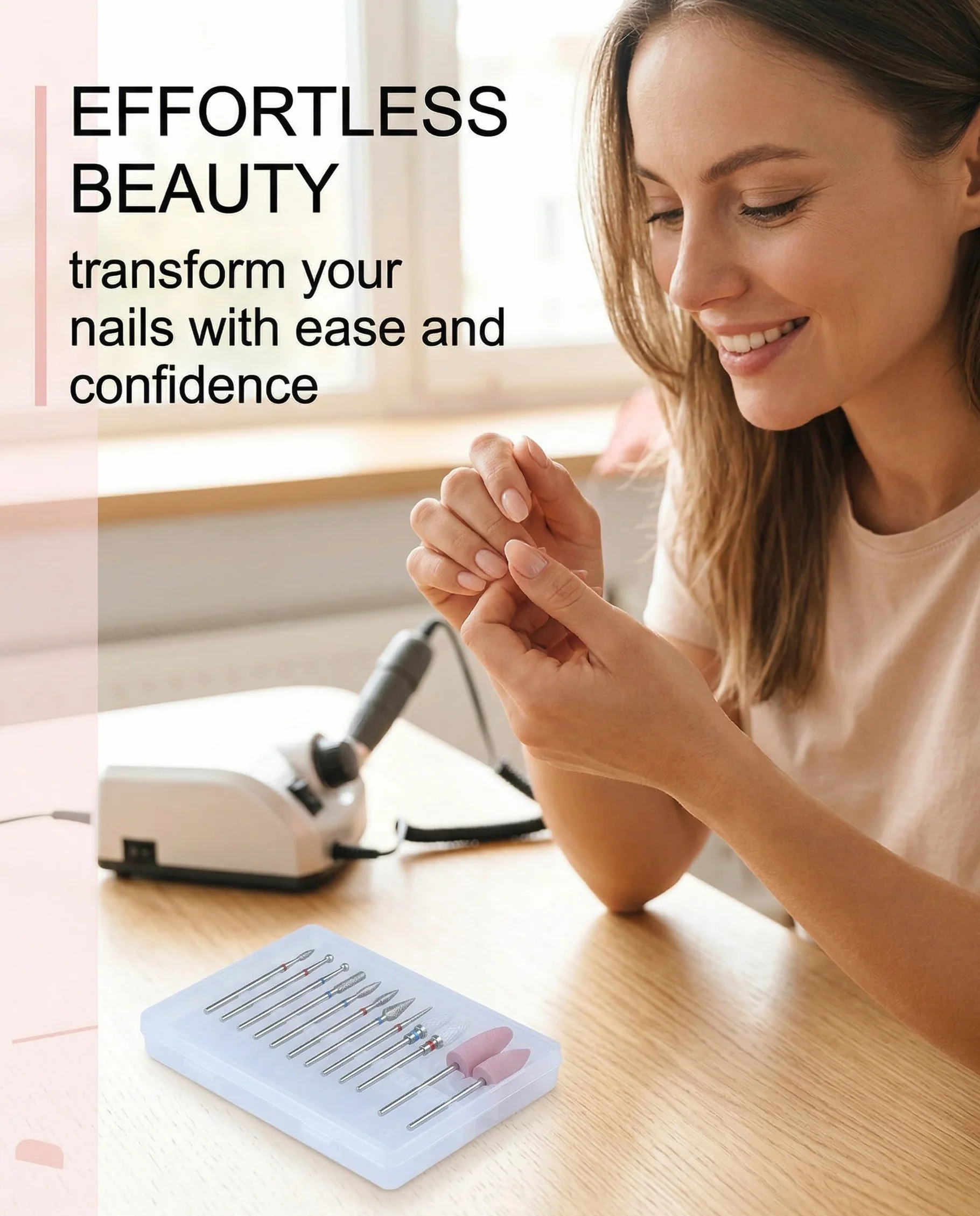 Punte Fresa Unghie 12 Pezzi Professionali Diamante Ceramica Rimozione Gel Acrilico Manicure Pedicure