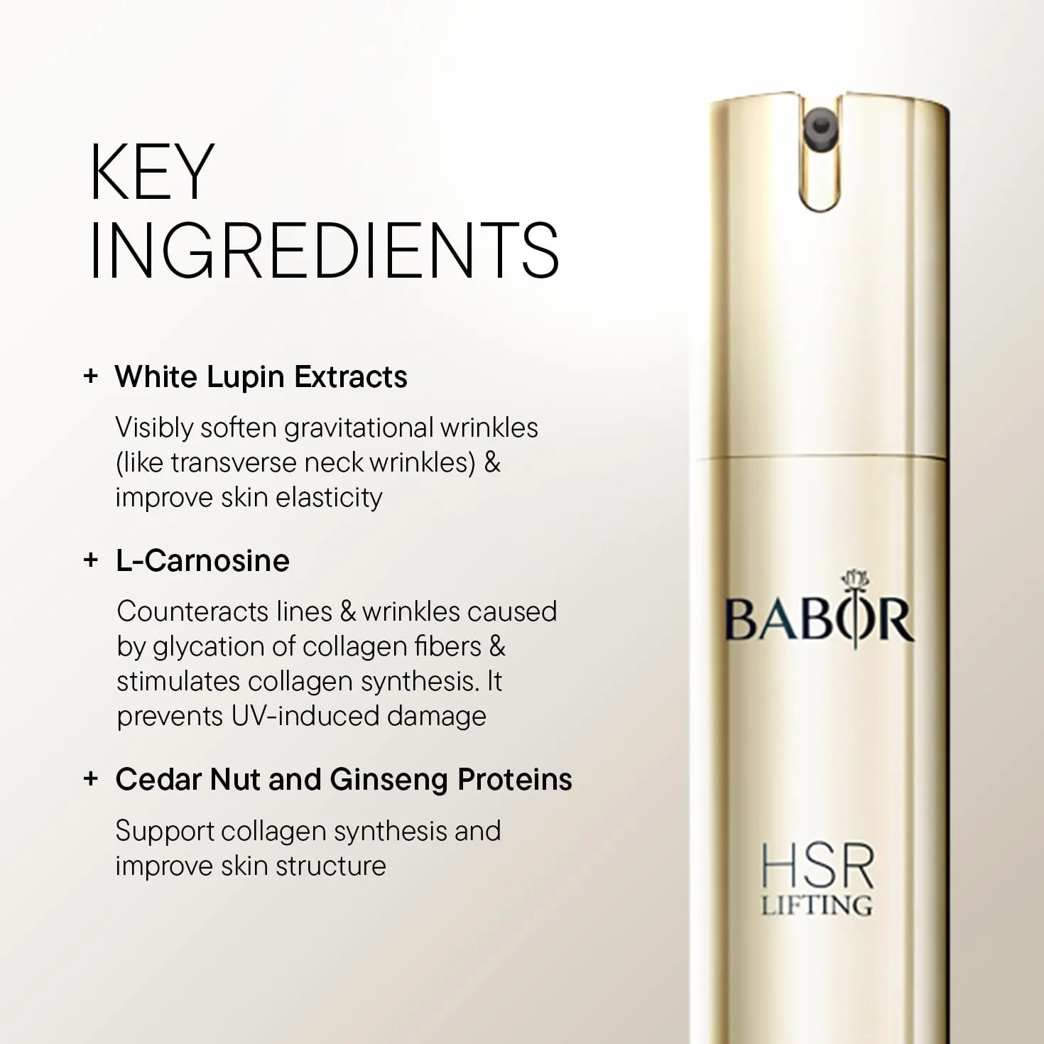 BABOR HSR LIFTING Neck & Décolleté Cream, Crema anti-età per collo e décolleté, Con burro di karité e pantenolo, 1 x 50ml