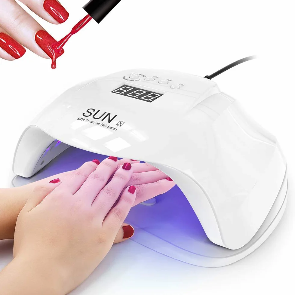 Lampada Unghie UV LED 54W Professionale per Manicure Pedicure con Timer e Sensore