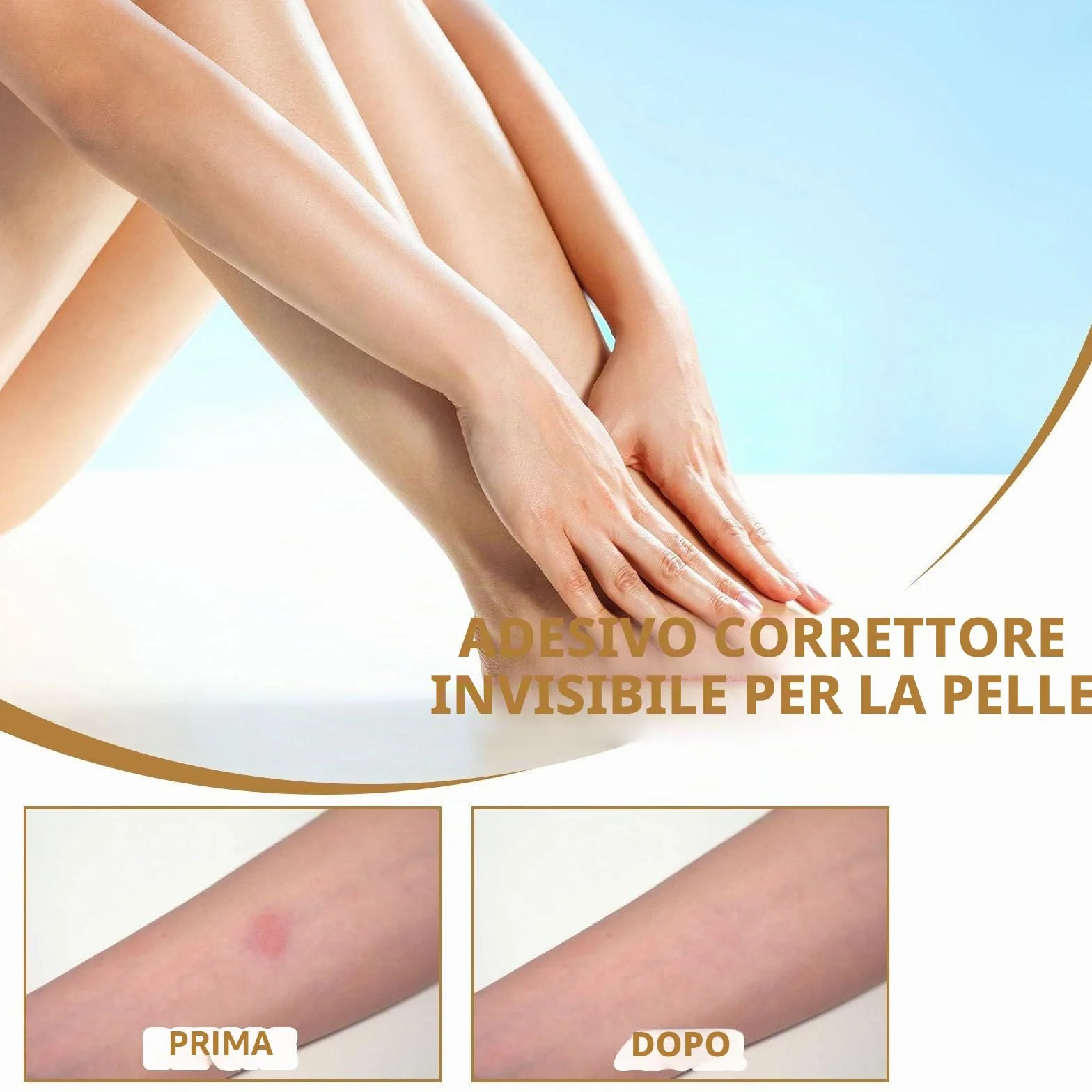 Cerotto di copertura per cicatrici cutanee, cerotto HzN803 (beige, 8 x 6 cm)