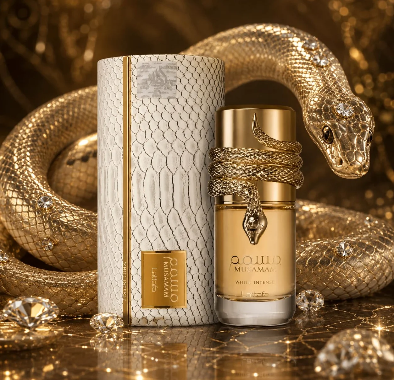 MUSAMAAM WHITE INTENSE Eau de Parfum 100ml - Profumo Unisex Arabo Fresco Persistente + Campioncino 5ml Omaggio