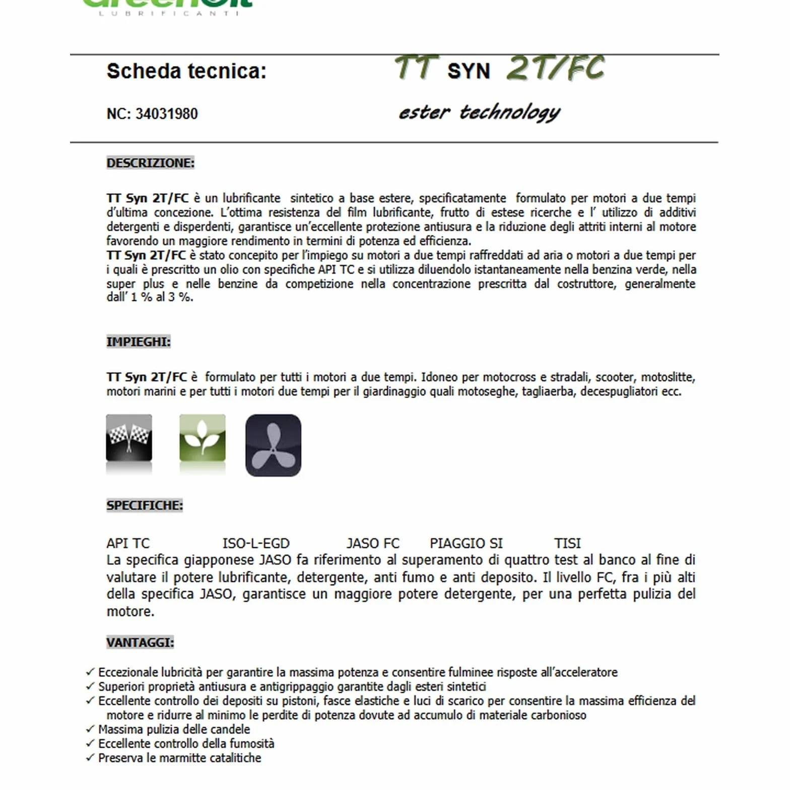 Olio per Miscela 2 Tempi 100% Sintetico Better 2 Synt 1 Lt con dosatore