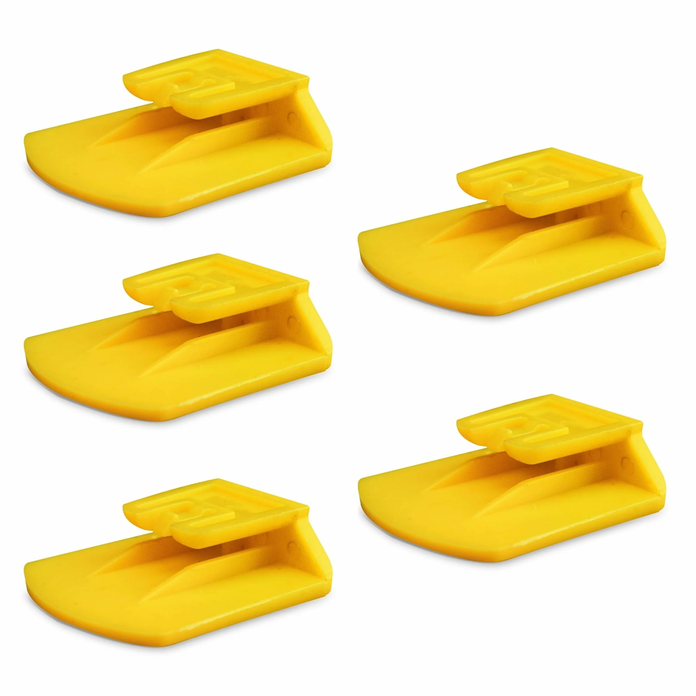 Set 5 Pezzi Supporto Telepedaggio Auto Compatibile Telepass MooneyGo Clip Universale Parabrezza Cruscotto Fissaggio Rimovibile Antiscivolo - 6 Colori (Giallo)