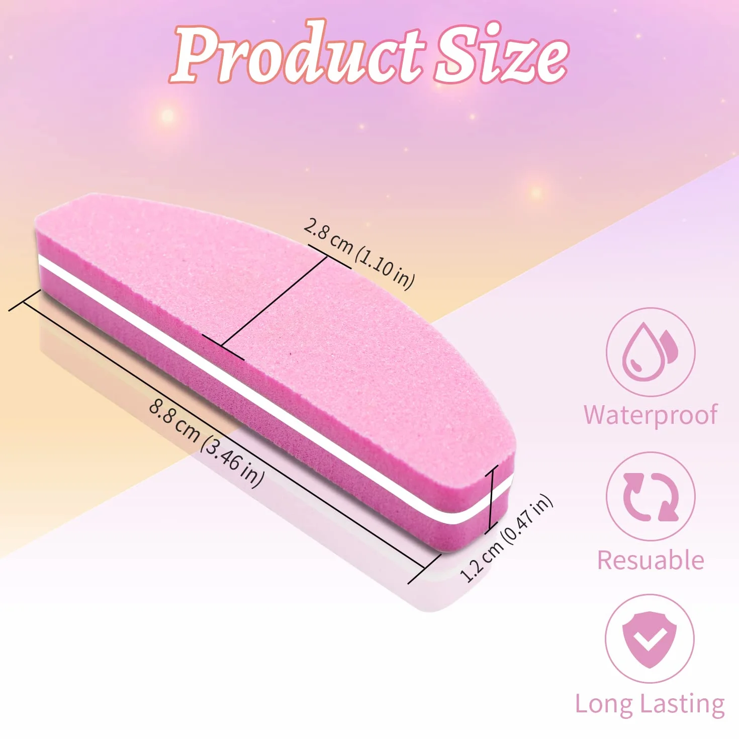 20 PCS Buffer per Unghie, Buffer Blocco per Unghie in Gel Acrilico Naturale, 100/180 Buffer Unghie Professionale per Levigatura per Smalto a Doppia Faccia (Rosa)