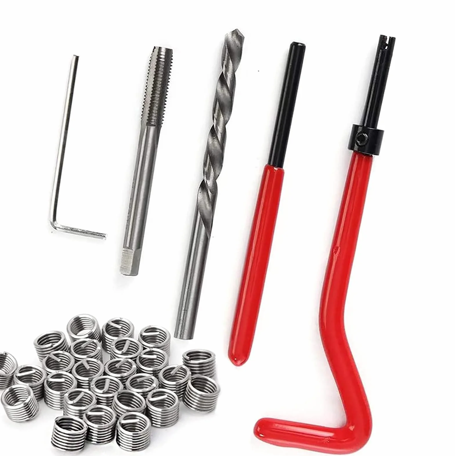 WANGCL 30 pezzi kit di riparazione filettatura M6 Helicoil inserti filettati