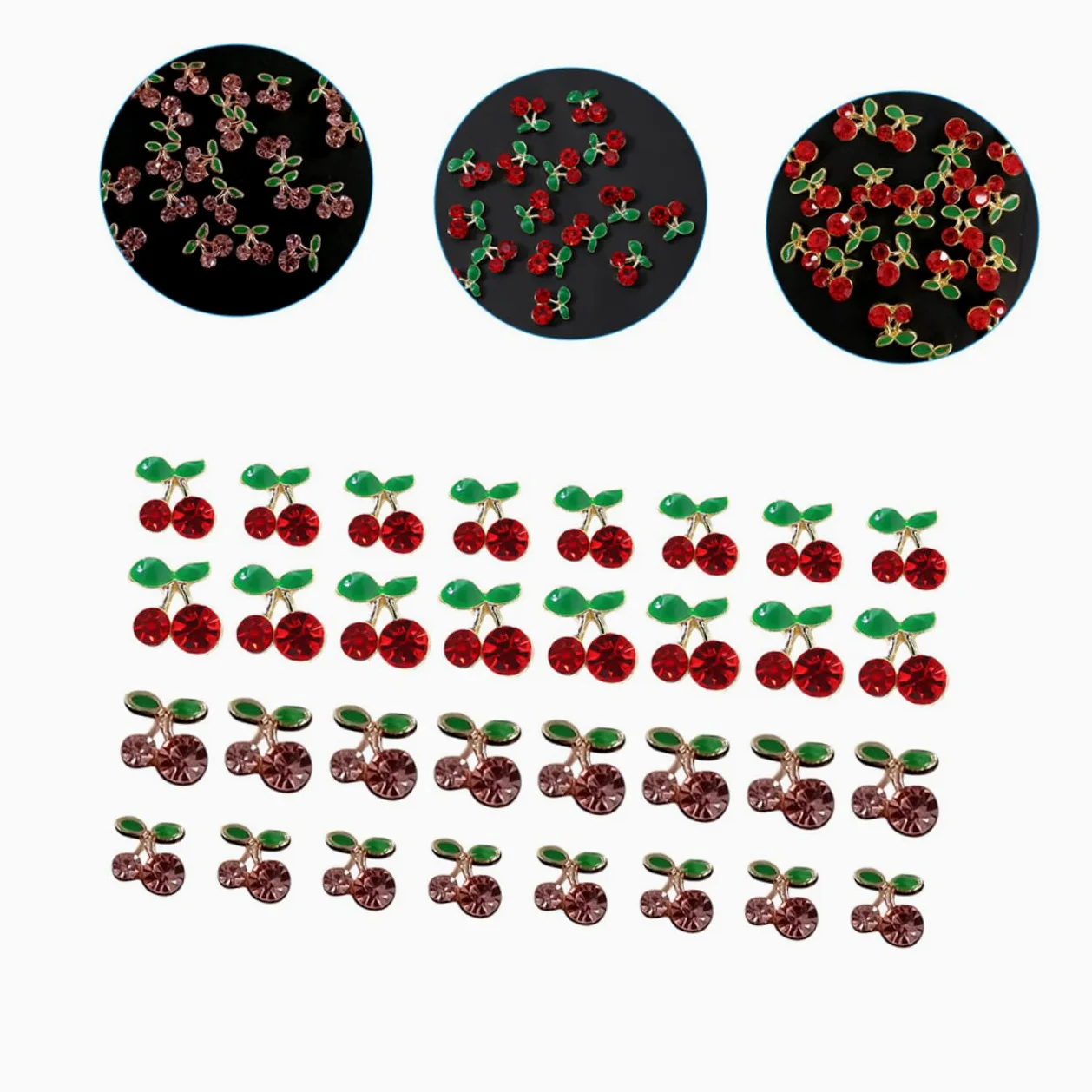 Abaodam 96pezzi Ciondoli Per Unghie Forma Di Decorazioni Nail Art Con Strass Per Manicure Di Ornamenti Per Unghie Per Donne e Appassionati Di