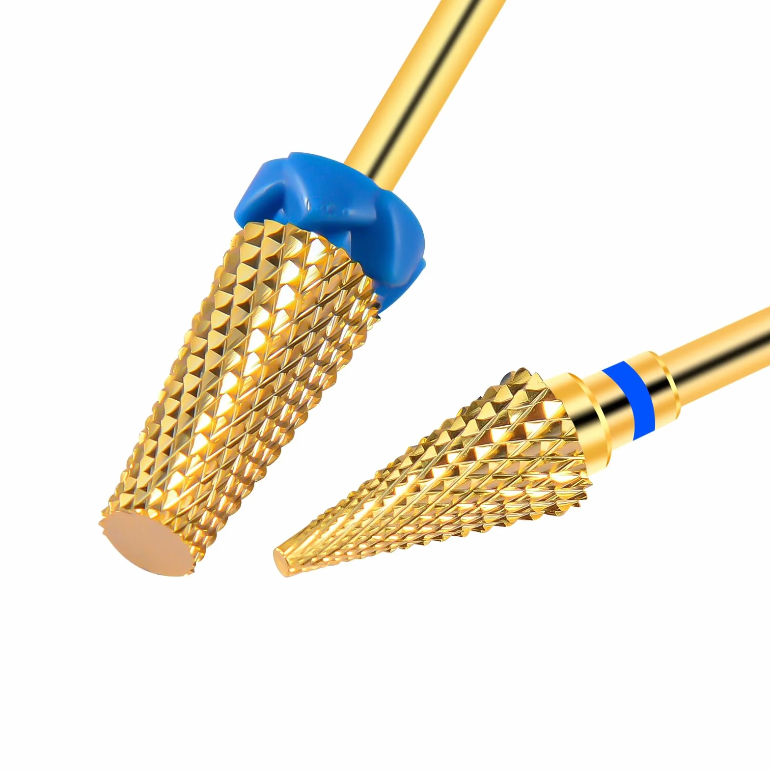 CGBE 2 Pezzi Punte Fresa Unghie, Punta Fresa Unghie Rimozione Gel, Acrilico, Cuticola, Carburo di Tungsteno, Forma Affusolato Barile/Pennino, Grana Media, Strumenti per Manicure Pedicure