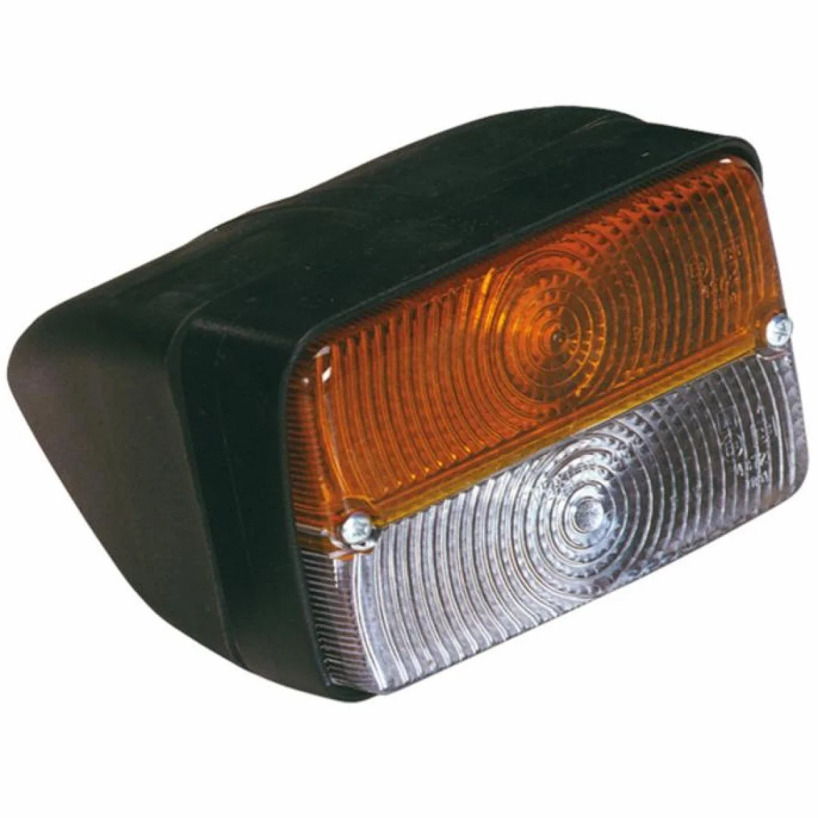 Fanale Direzione e Posizione per Trattore 120x145x80 mm 22° Base Sagomata Inclinata Doppia Funzionalità Luminosa Made in Italy