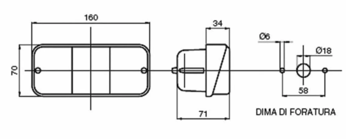 G.L.D. Forniture Kit Fanali Posteriori dx e sx per Trattori Carrelli Rimorchi