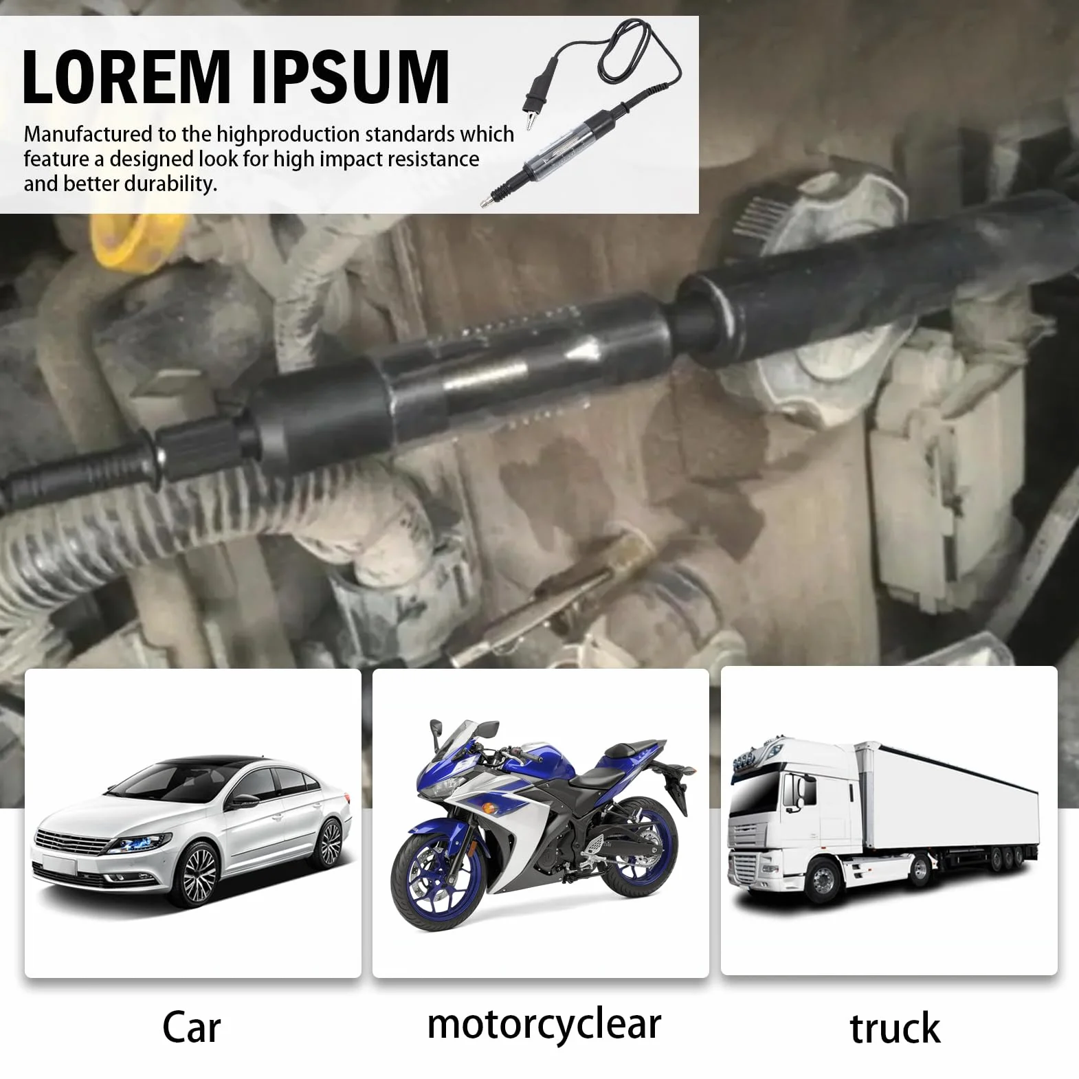 Tester Accensione Candela per Auto Camion Moto Tosaerba Motoseghe