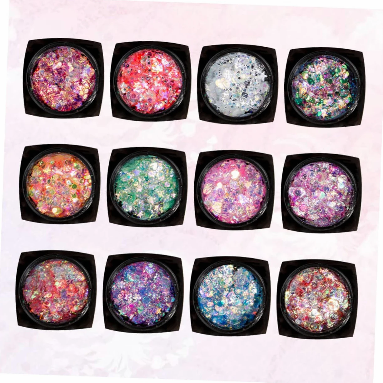 Set Da 2 Pezzi Per Il Trucco Con Paillettes 12 Colori Gel Per Il Corpo Con Paillettes Glitter Per Il Trucco Degli Occhi Unghie Lucentezza Duratura