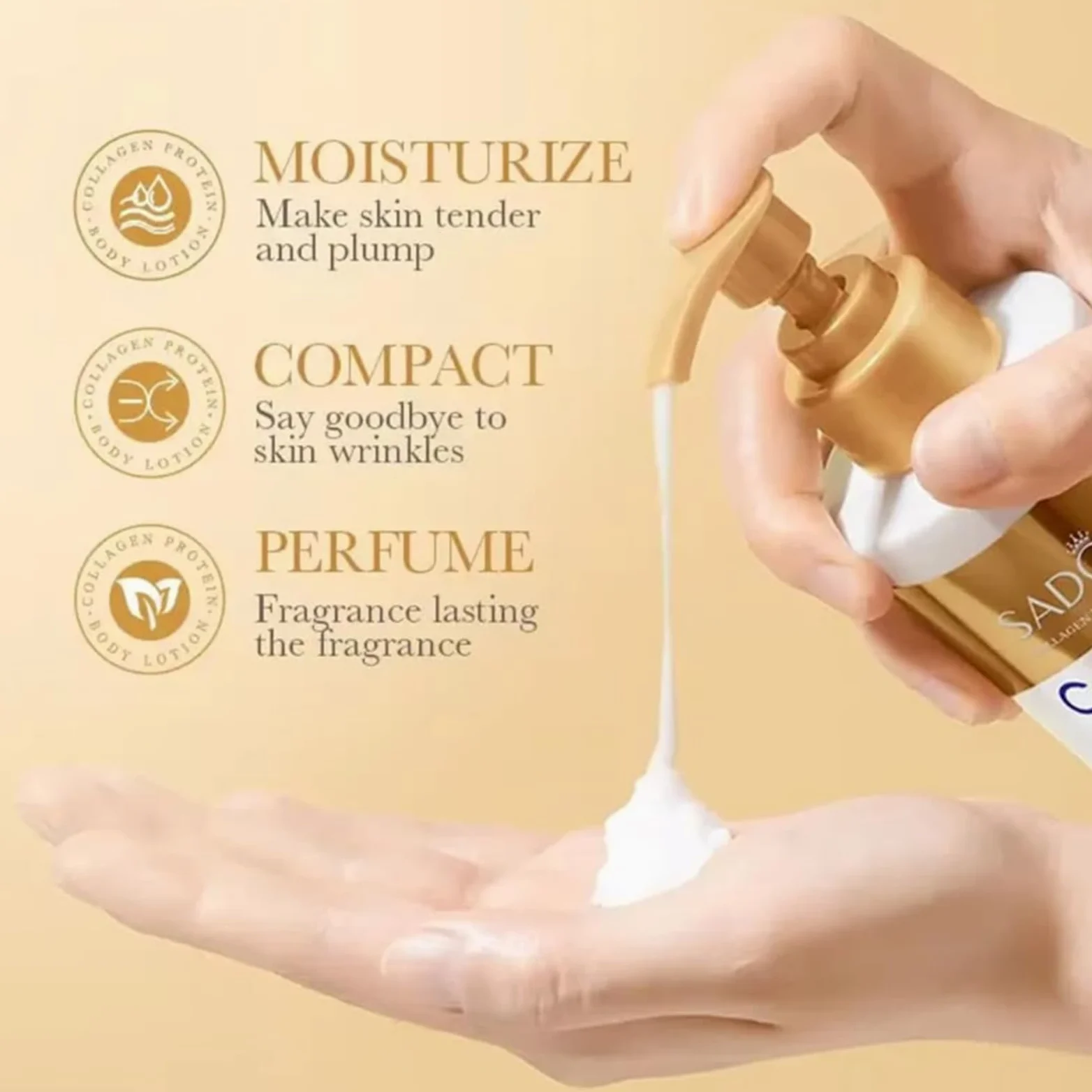 Lozione per il corpo rassodante, al collagene con 10 volte il contenuto di collagene, crema idratante rassodante anti-invecchiamento per pelle secca, crema lisciante e idratante (4 bottiglie)