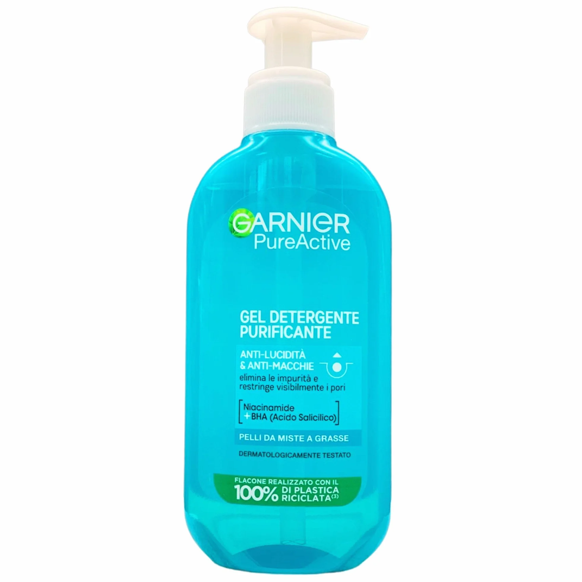 Garnier Pure Active Gel Detergente Purificante per Pelli Grasse o con Imperfezioni, 200 ml