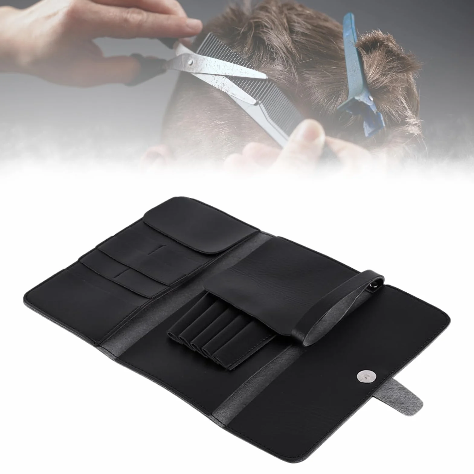 Jadeshay Borsa per Forbici,Borsello per Forbici da Barbiere Portatile Borsa per Attrezzi da Barbiere Strumento Borsa Accessori Professionale con Cerniera