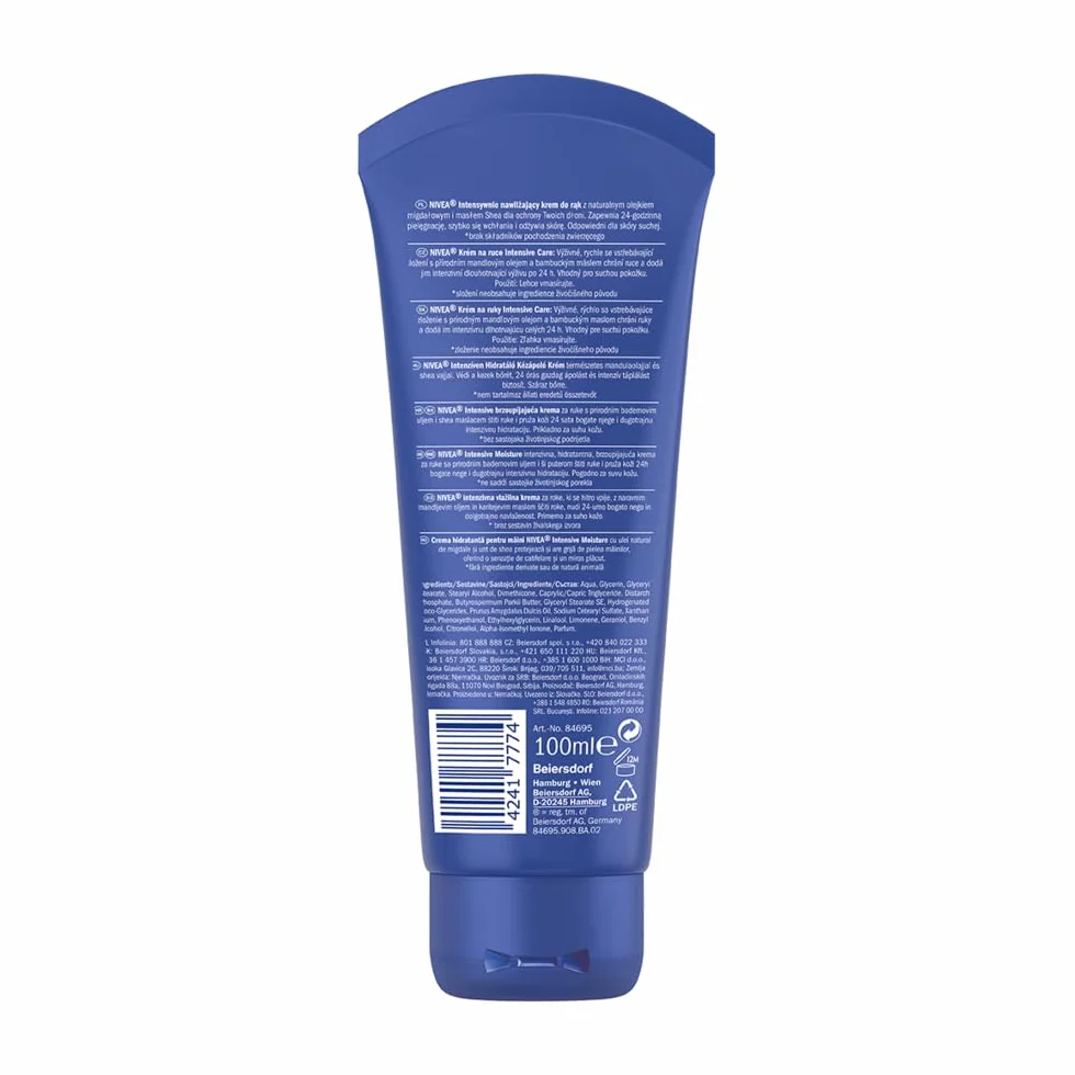 NIVEA Crema per mani idratante intensa con olio di mandorle e burro di karité, 100 ml