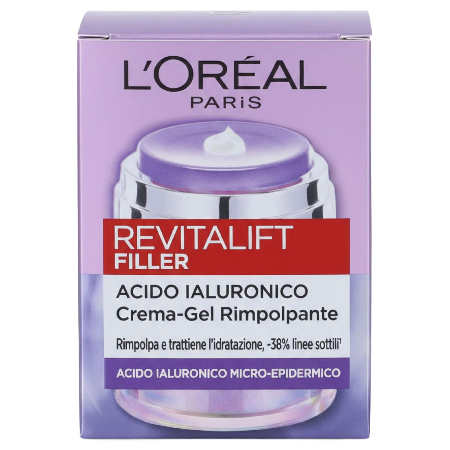 L'Oréal Paris Lumi Glotion Illuminante Liquido Illumina e Idrata Viso e Corpo Tonalità 902 Light Glow da 40ml + Revitalift Filler Crema Gel Viso Rimpolpante con Acido Ialuronico da 50ml