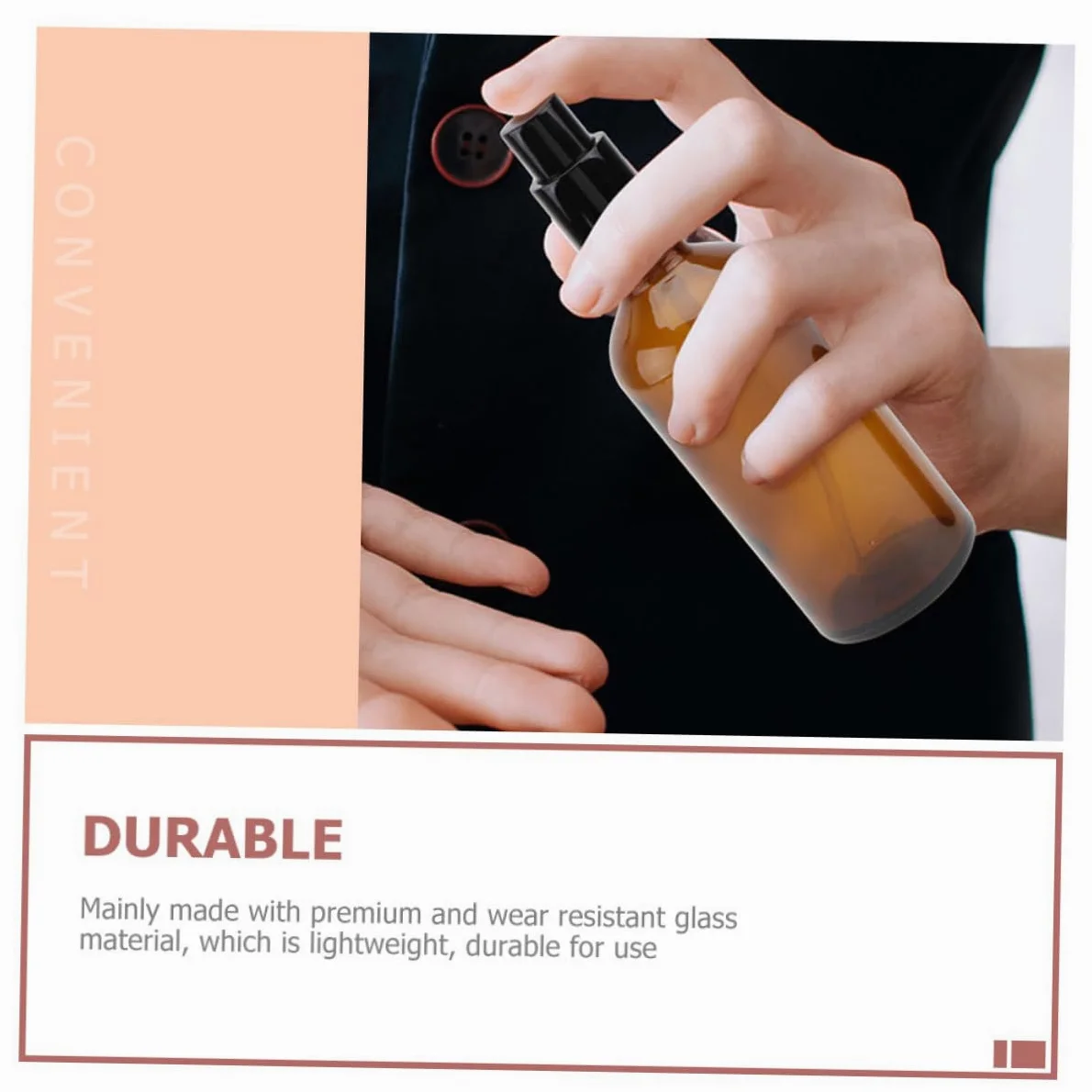 FRCOLOR Set 12 Pezzi Flaconi Spray da Viaggio in Vetro Ambrato 30ml, Design a Perdita Zero e Resistente per Olio Essenziale, per Viaggi e Uso Quotidiano