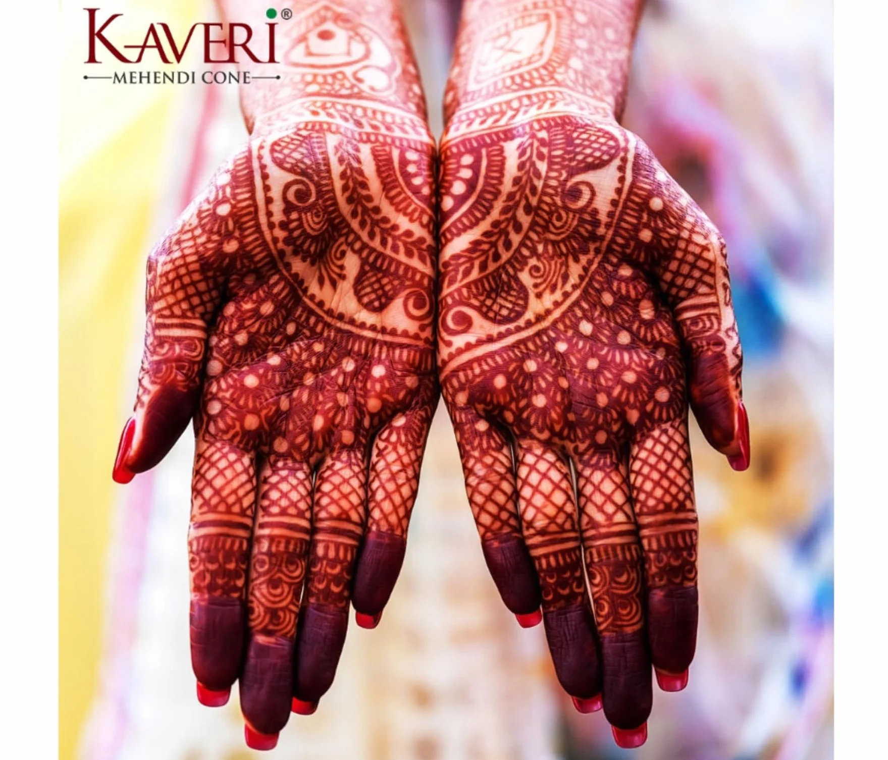Henné Kaveri 100% Natural Mehendi Cone 4 x 25 g, Senza Sostanze Chimiche, Senza PPD