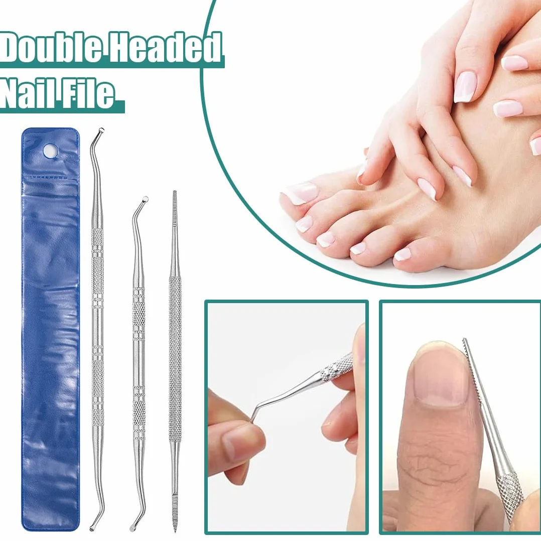 YAYNO Set Correttore per Unghie Incarnite con Cerotti Traspiranti Strumenti Pedicure Correzione Unghia Piede