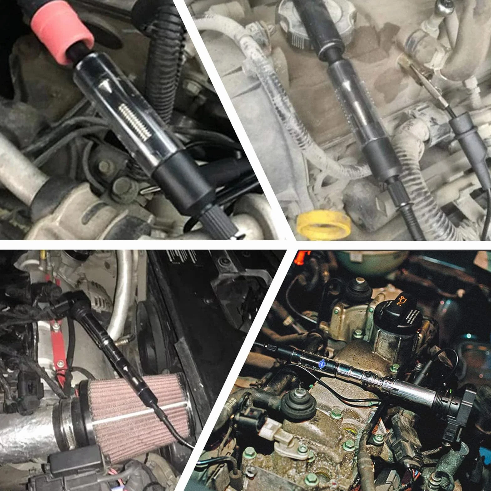 Tester di Accensione per Auto Moto Camion Falciatrici Nero