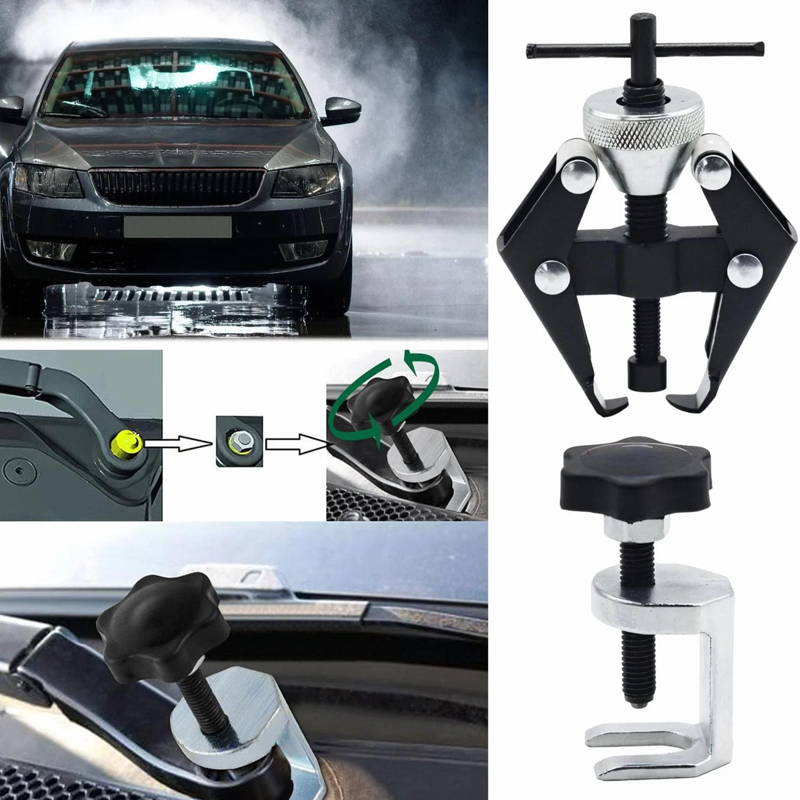 Estrattore Tergicristallo Auto Regolabile Universale 9-30mm 3 Pezzi