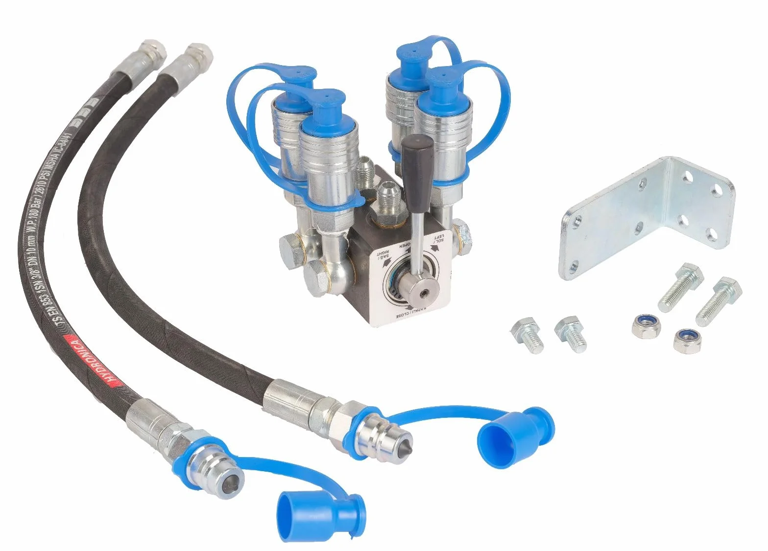 DISTRIBUTORE AUSILIARIO Valvola deviatrice a 6 porte Tractor Remote Manuale, 2 in 4 porte