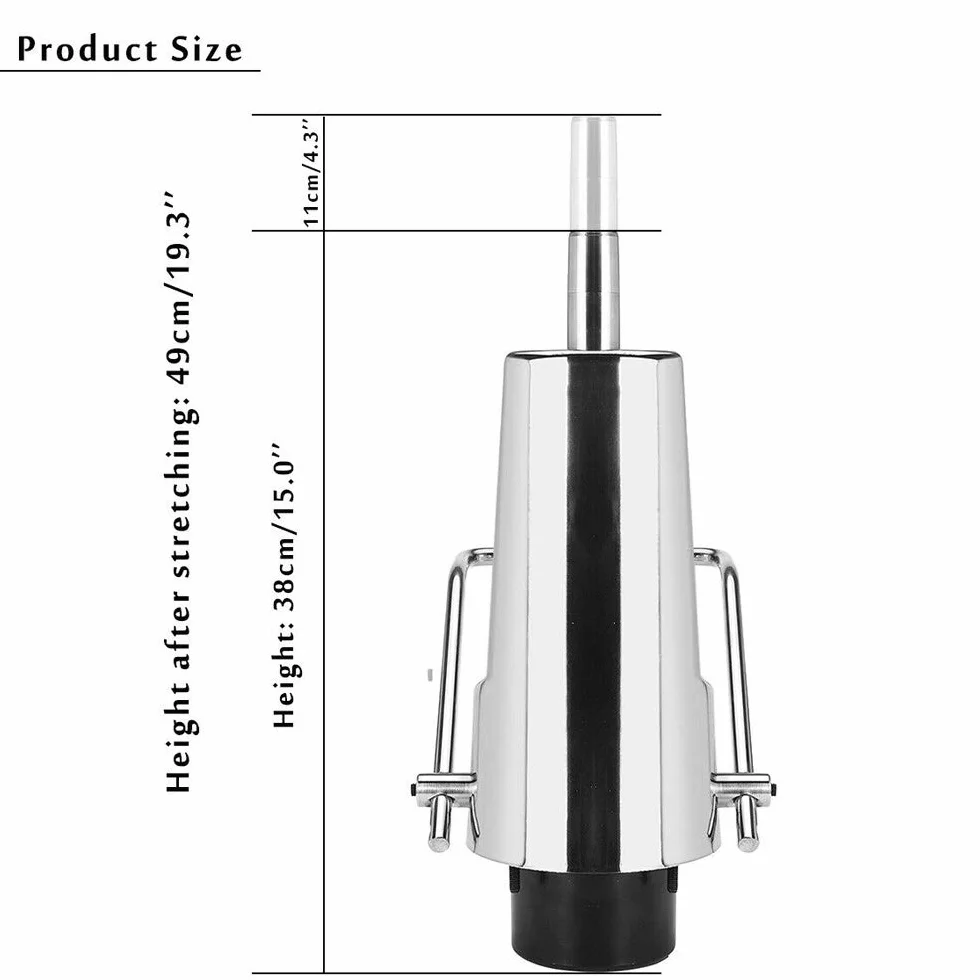 Sedia da parrucchiere pompa idraulica – Pompa di ricambio argentata con 4 modelli di viti, altezza regolabile di 11 cm, per sedie da parrucchiere