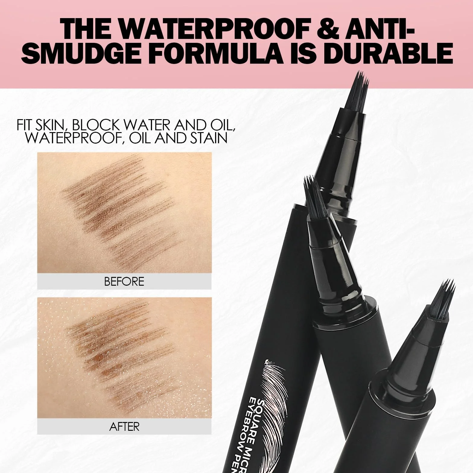 Anglicolor Matita Sopracciglia,Punta precisa a pennello,Per Sopracciglia Folte e Colorate,No Transfer,Dura tutto il giorno,Infaillible Faux Brow,Vegan & Cruelty-Free,0.6 ml (0I CARAMEL BLONDE)