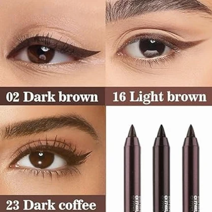 3 Pcs Colorato Gel Glitter Eyeliner,Eyeliner impermeabile Labbra Liner Ombra occhi Matite sopracciglia Penna Eye Makeup (02#+16#+23#)