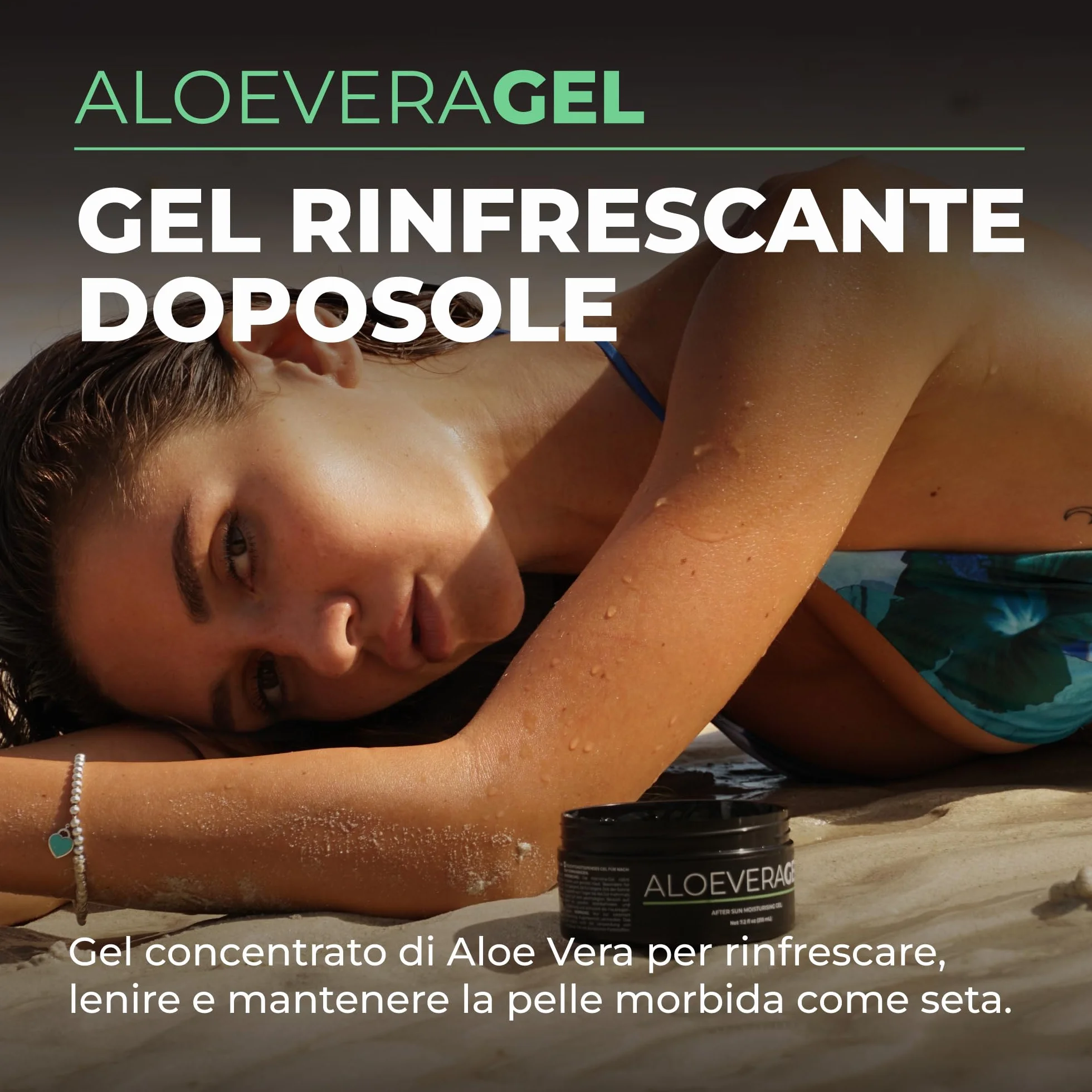 BYROKKO Gel di aloe vera (215 ml), ad assorbimento rapido e rinfrescante, idrata intensamente, rigenera e previene il peeling, cura naturale dopo-sun