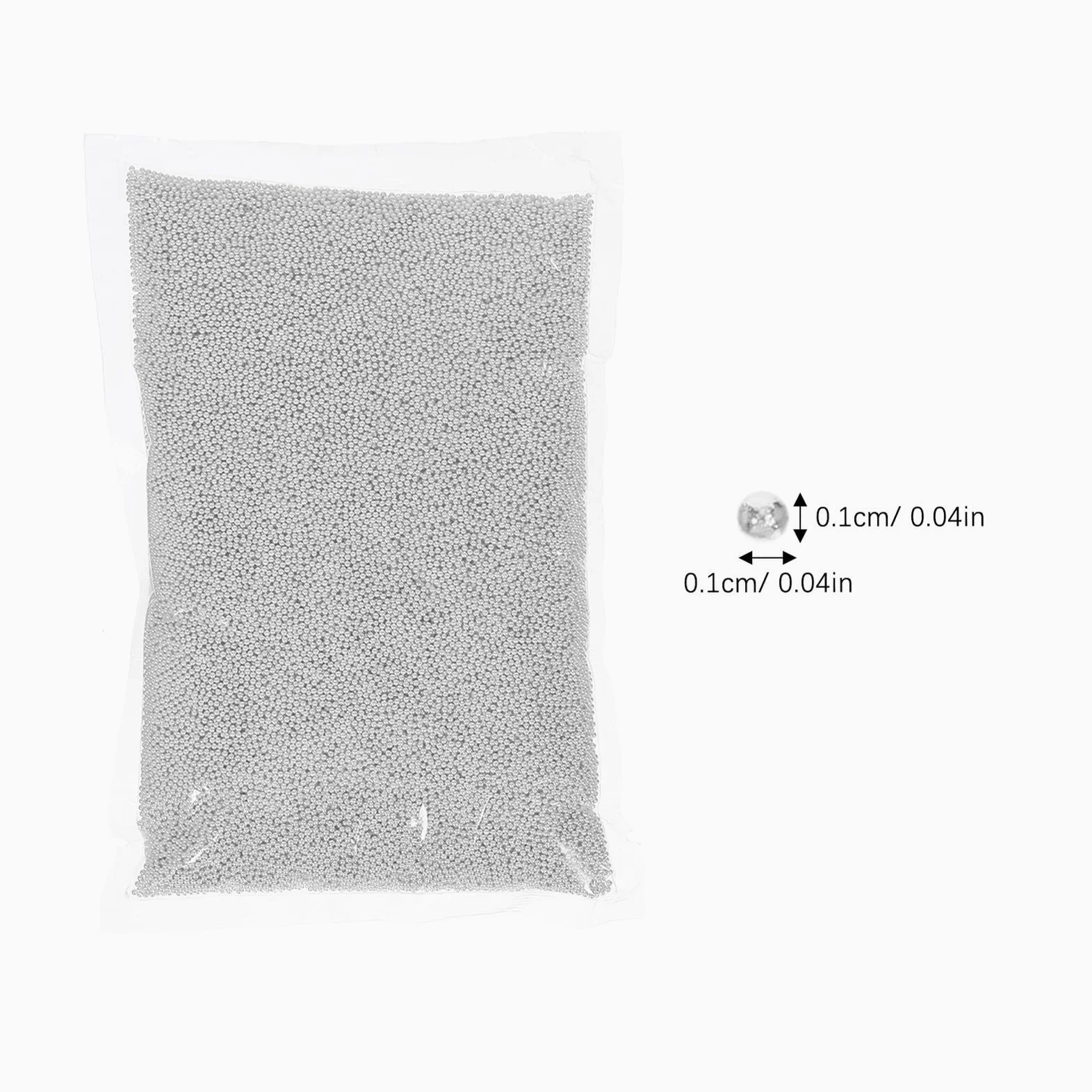 PRETYZOOM Perline Metalliche per Unghie 10Mm Argento Mini Borchie Rotonde per Nail Art Fai da Te Accessori Decorativi Resistenti per Manicure e Gioielli Unghie Adatti a Feste e Uso