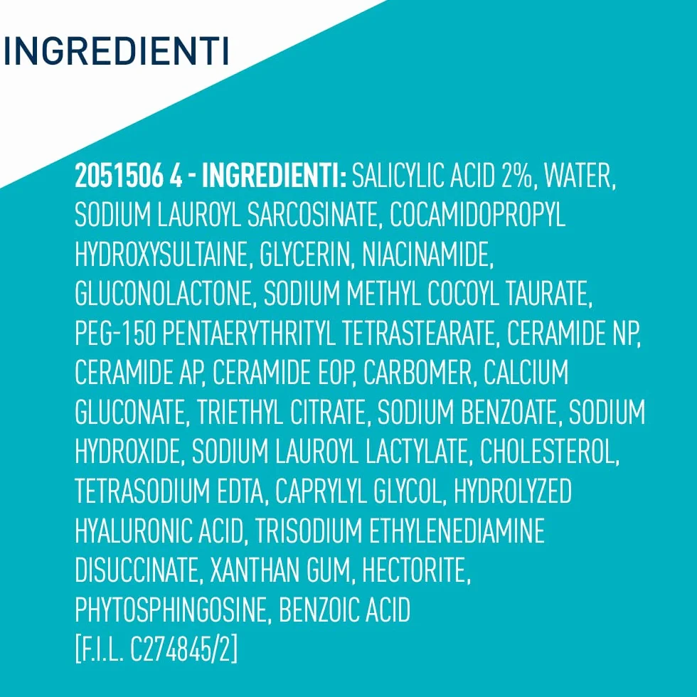 CeraVe Detergente Controllo Imperfezioni per Pelle Grassa con Acido Salicilico e Argilla Purificante