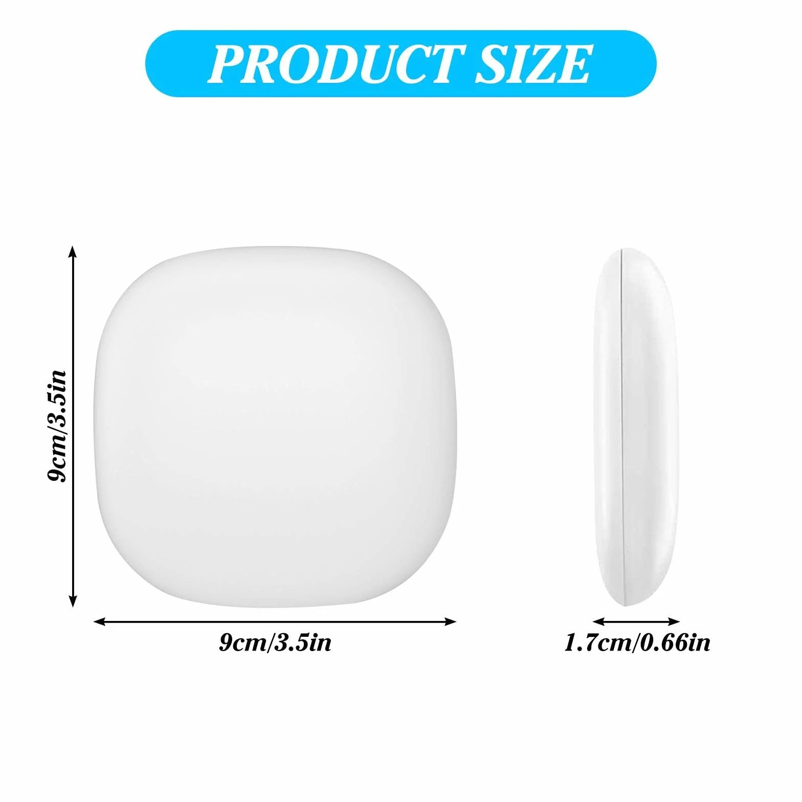 Specchio tascabile a LED con ingrandimento 1X/10X, specchio cosmetico pieghevole con luce regolabile