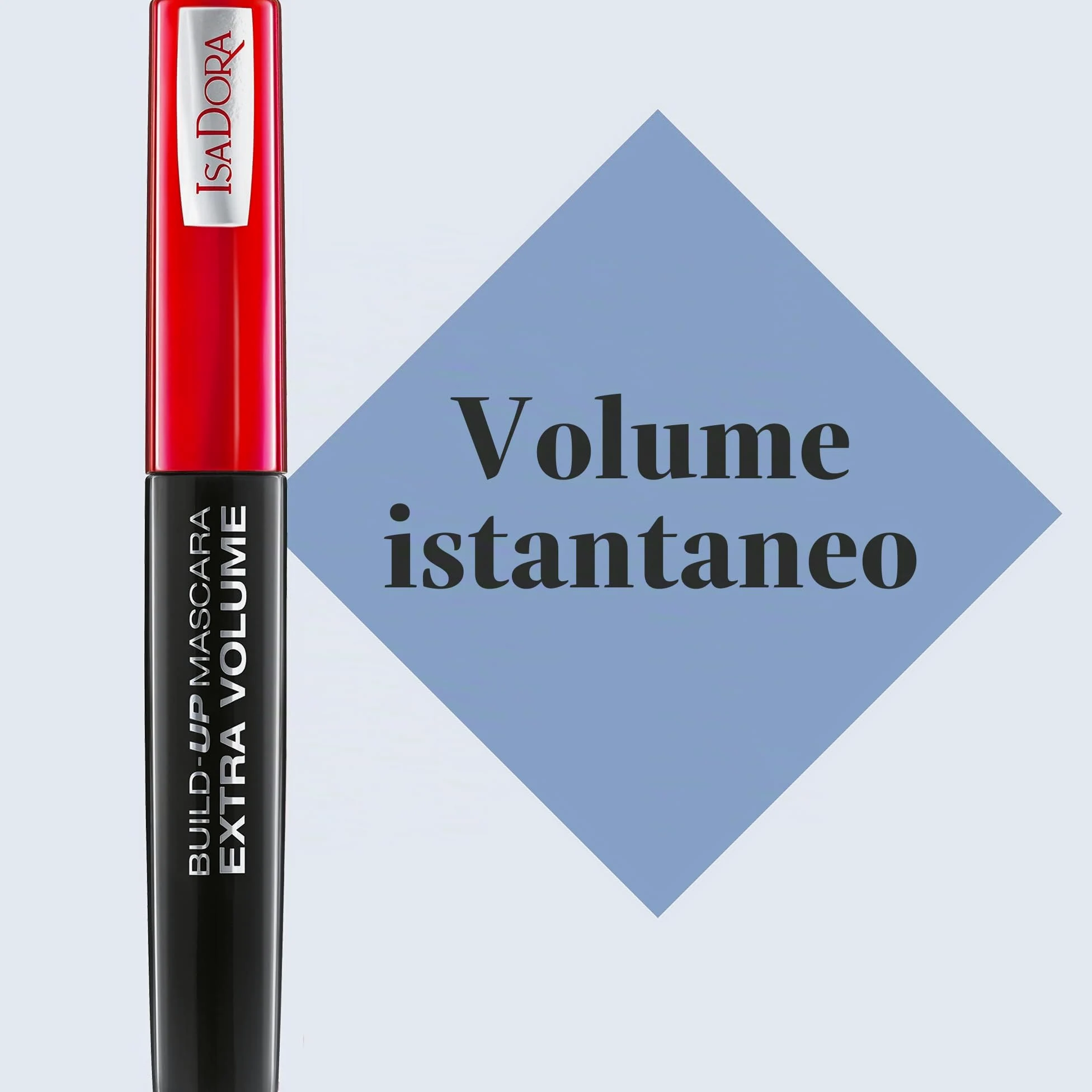 IsaDora Build Up Mascara Black - Extra Volume e Lunghezza per Ciglia Spesse e Lunghe - Allungante a Lunga Durata per Occhi Sensibili - Vegano Cruelty Free 01 Super Black