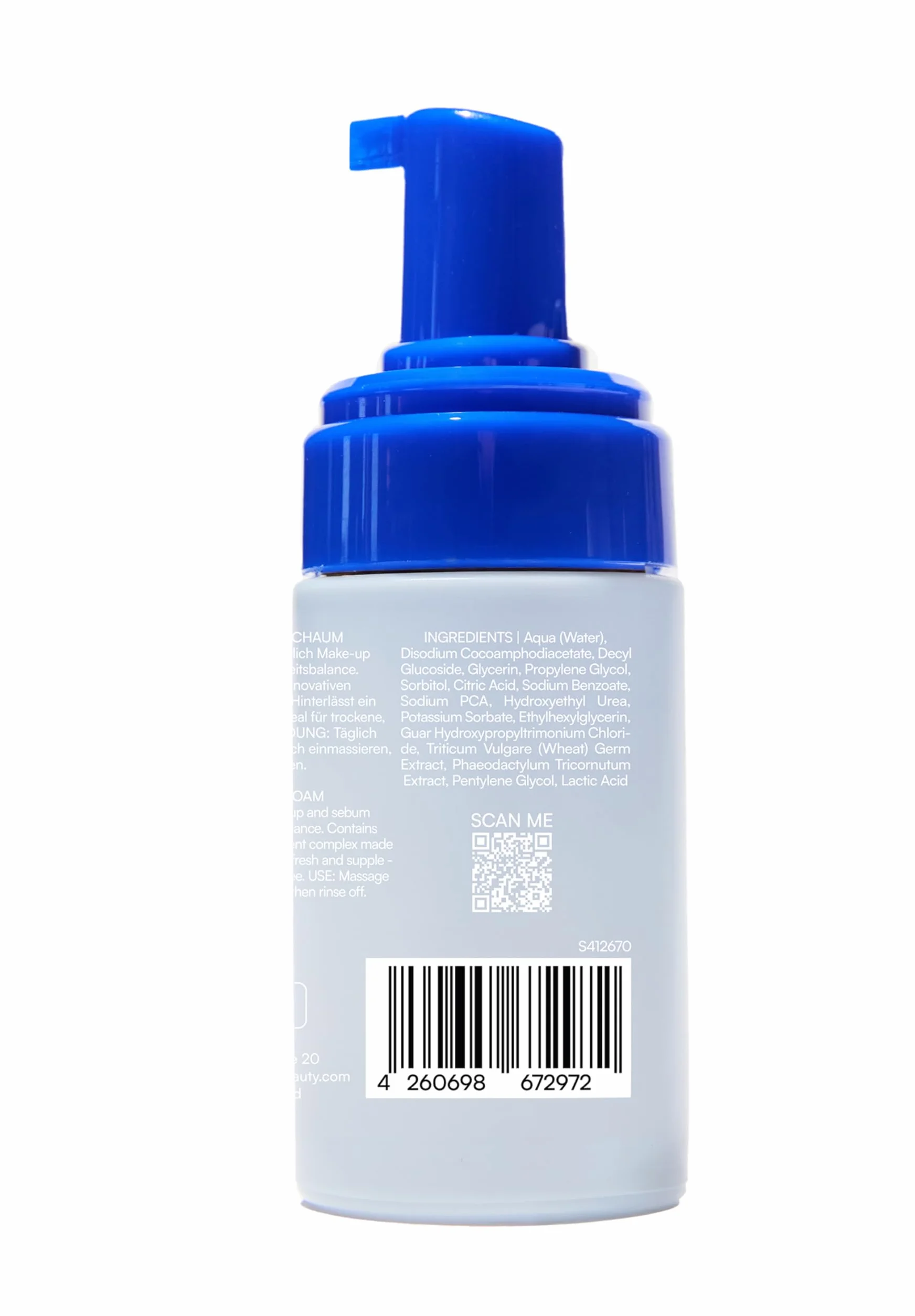 salted. Cozy Cloud | Gentle Foam Cleanser | 100 ml | Schiuma detergente delicata per pelli secche e sensibili | Rimuove il trucco e il sebo senza seccarsi | Con SeaSync, estratto di germe di grano e