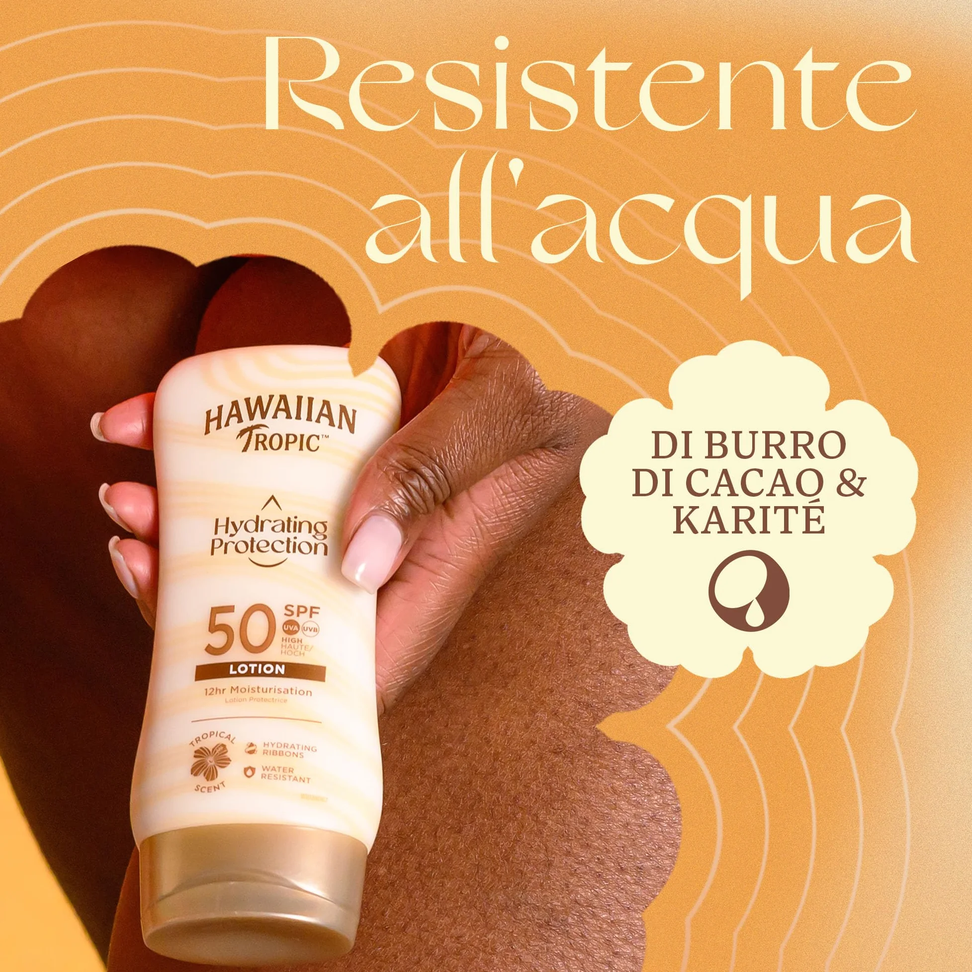 Hawaiian Tropic Sunscreen SPF 50 180 ml Lozione Solare Hydrating Protection