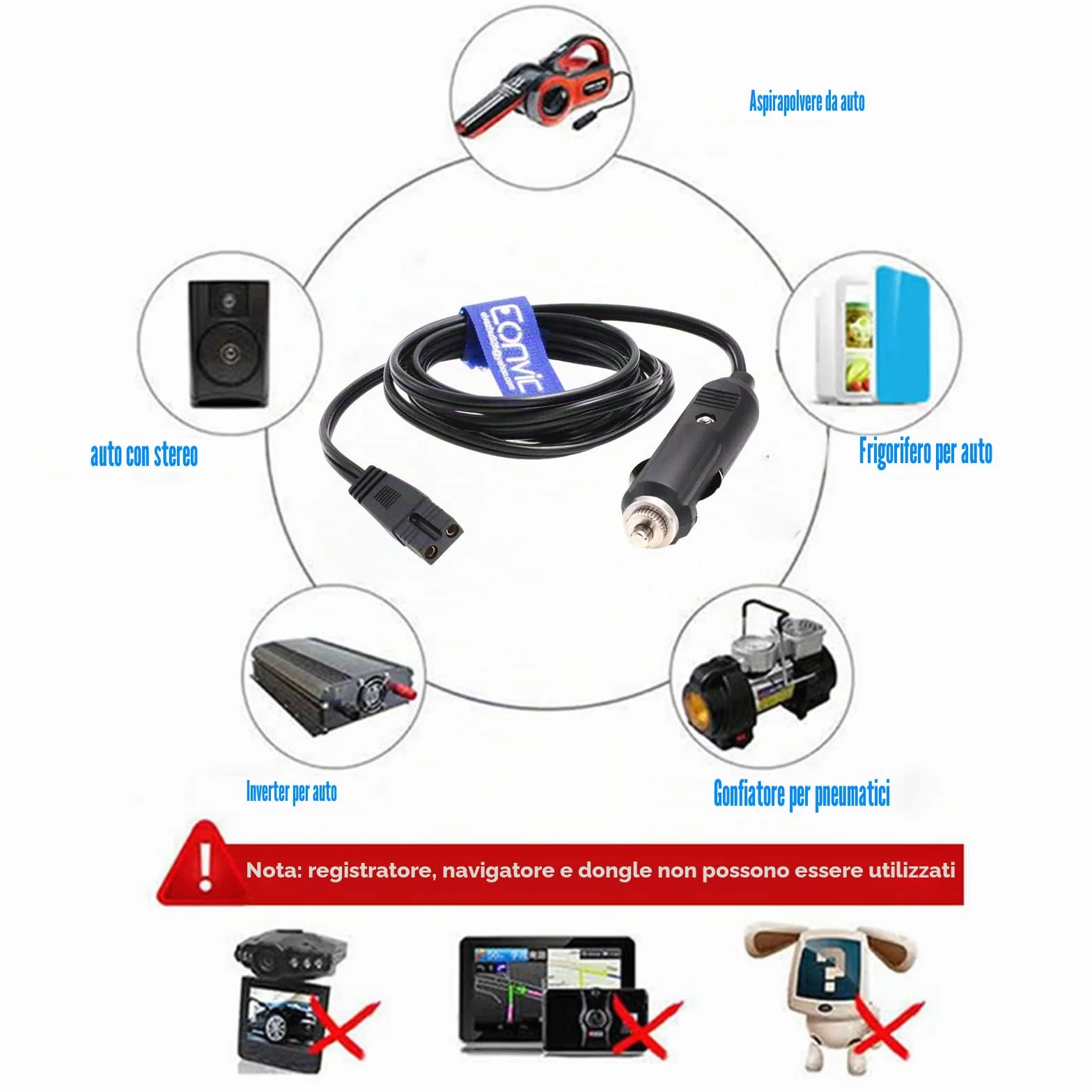 Cavo di prolunga accendisigari 12V CC Mobicool NFA 1,5m per mini frigo auto