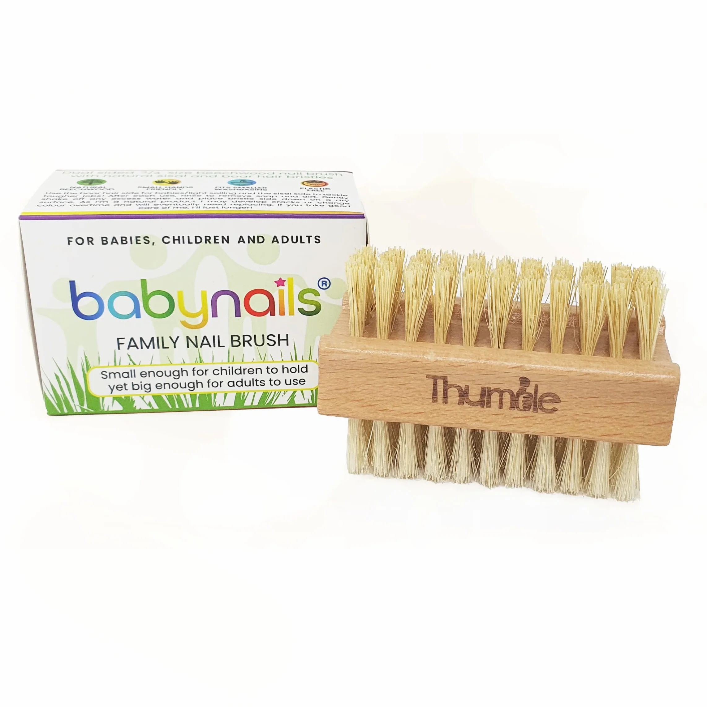 Spazzolino Unghie Legno Neonati | Lavaunghie Bebè | Spazzola Mani | per Bambini Adulti | Pulizia Unghie Famiglia by Baby Nails