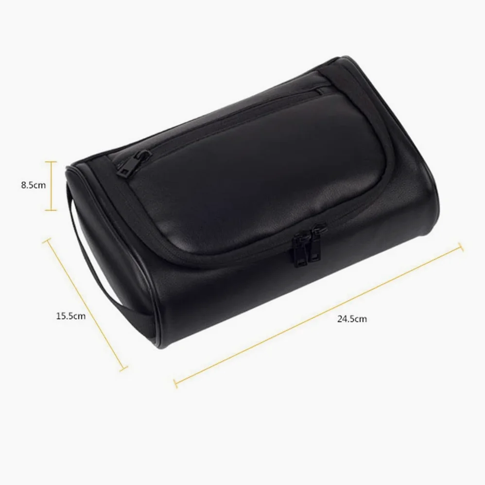 Borsa Da Trucco Da Viaggio In Pelle PU Borsa Da Toilette Da Uomo Piccola Borsa Da Trucco Con Cerniera Piccola