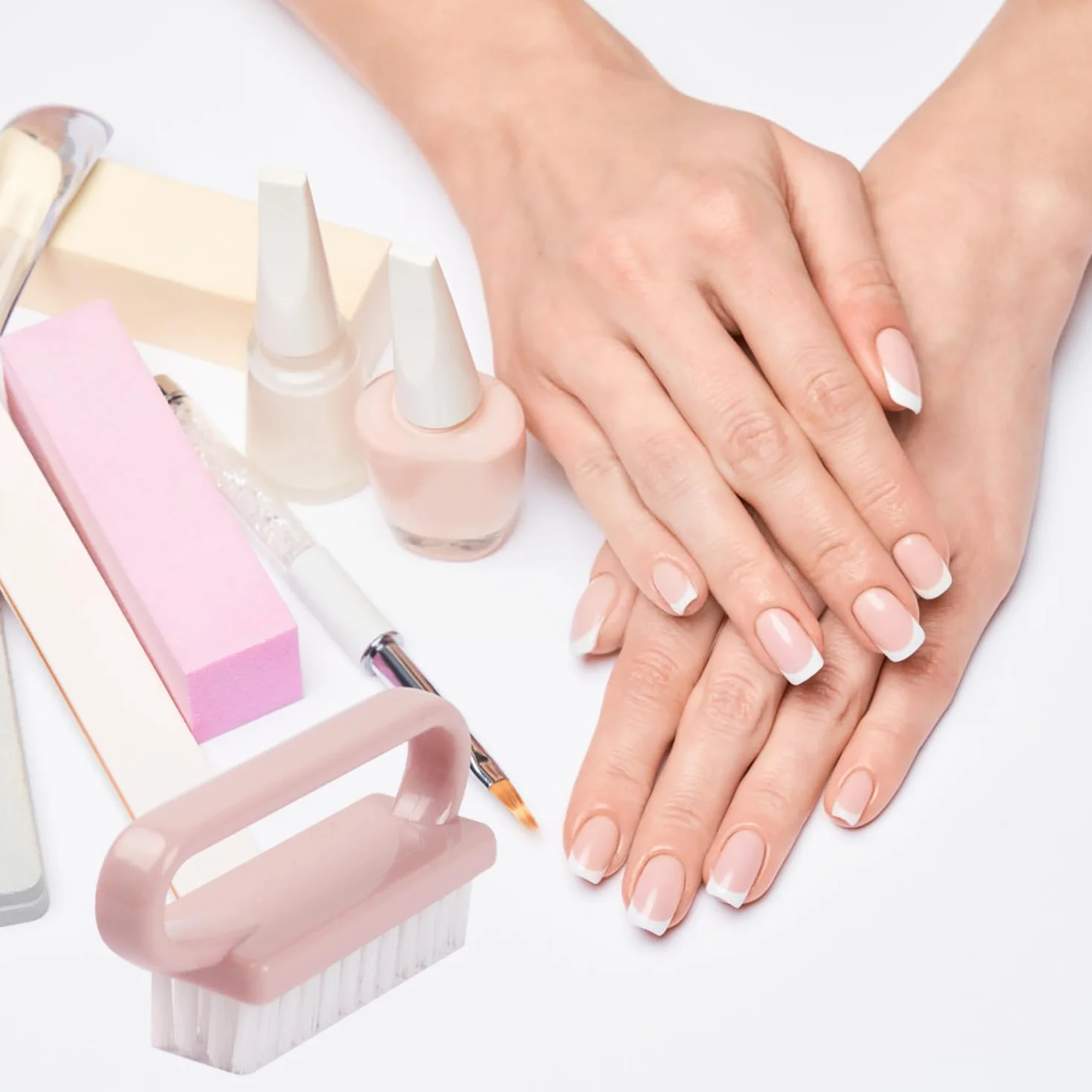 Spazzola Per Unghie 3 Pezzi Maniglia Grip Pennello Lavaggio Mani Pulizia Unghie Pedicure Rosa