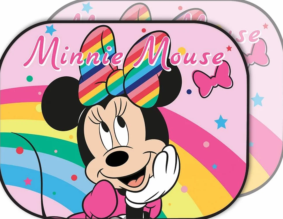 Parasole Laterali Auto per Bambini Minnie Coppia Set da 2 Protezione UV Riduzione Calore