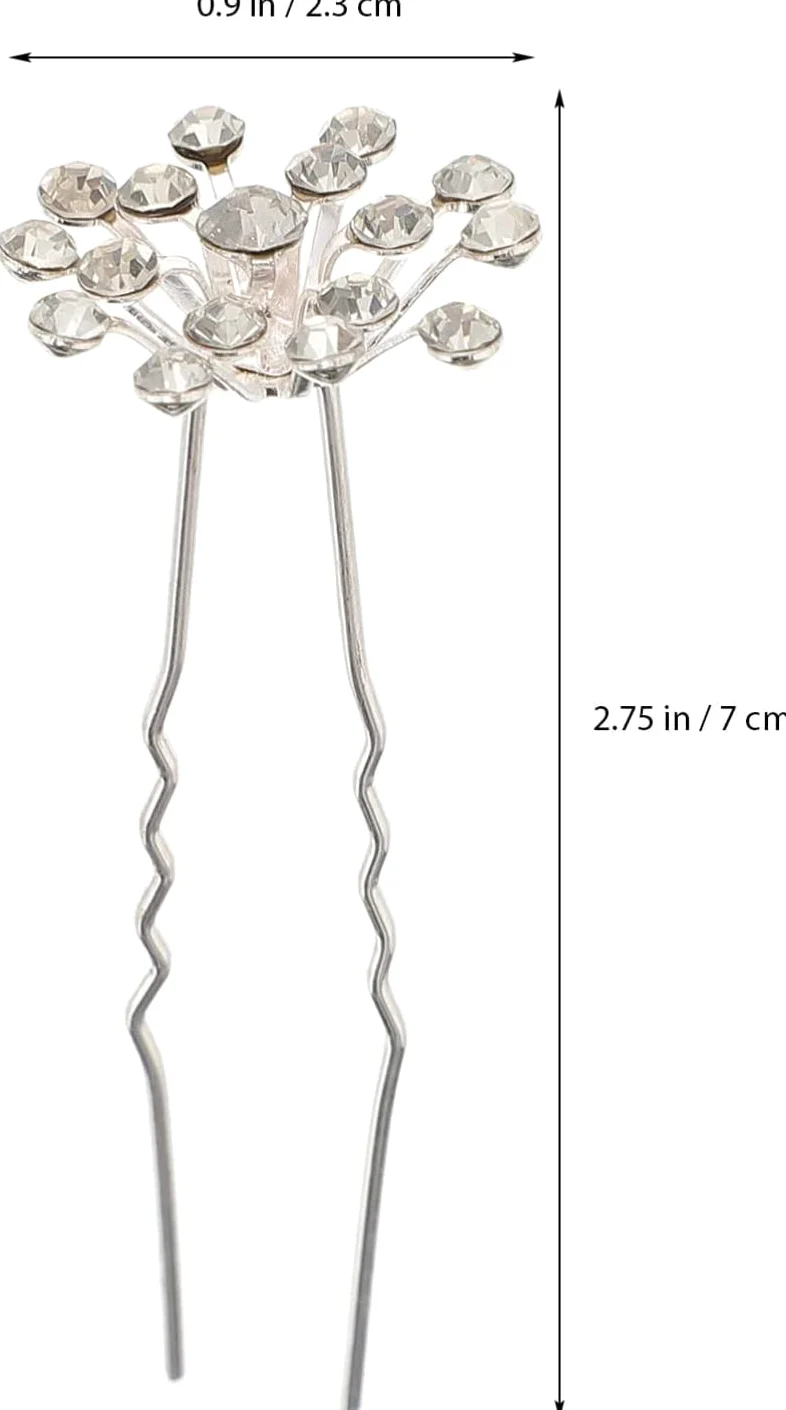 Forcine for capelli ， Fermagli for capelli for donna ， 40 pezzi Copricapo Spose Elegante Forcella Capelli Spilla da sposa Accessorio Ragazze Perle Chic Updo Chignon Gypsophila Damigelle d'onore Fiore