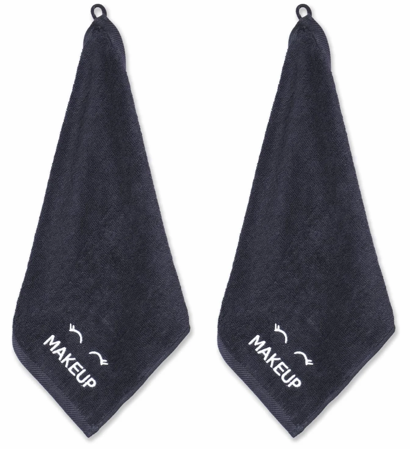 Bleach Safe Black Makeup Towels | Luxury Ultra Soft Cotton Face Washcloths Make up Removal 33 x 33 cm | 6 Pack