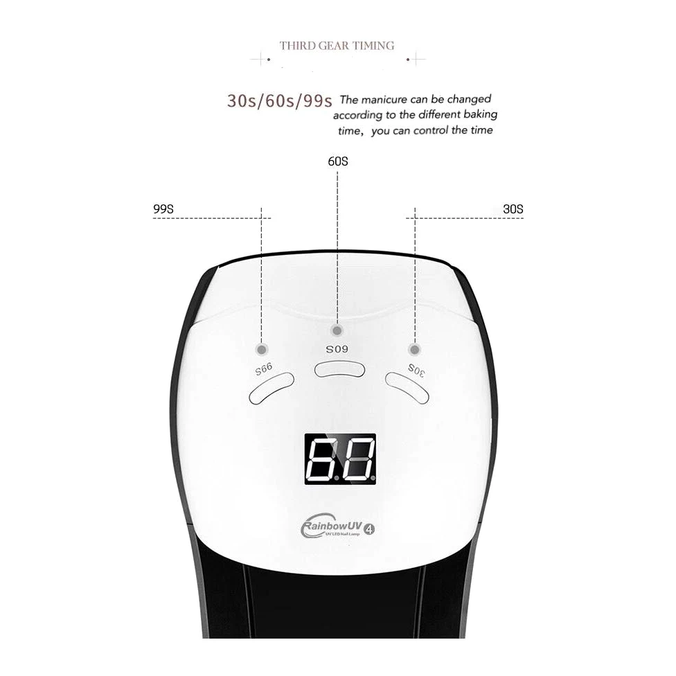 Lampada per Unghie 2in1UV Essiccatore per Unghie a LED 48W,Utilizzato Nelle Unghie Delle Mani e dei Piedi,Nuova Versione Professionale della Lampada per Unghie a Polimerizzazione Rapida, Regali